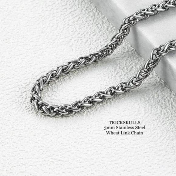 Mech Warrior Alien Space Robot Anime Gaming Stainless Pendant Custom Wheat Link - Picture 3 of 8